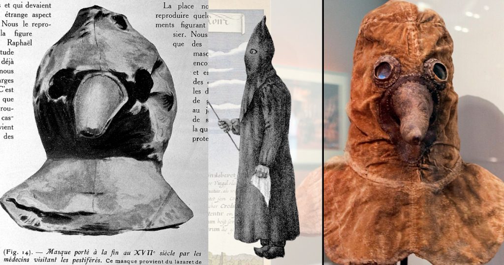 ¿Por qué los médicos de la peste negra usaban máscaras con forma de pico?